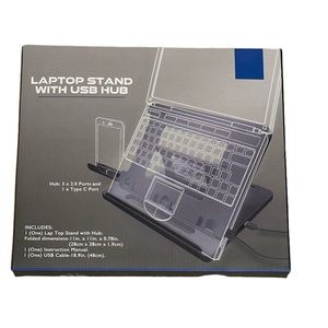 NIB Black Laptop stand w/USB ports